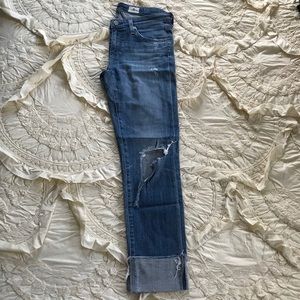 AG cuffed denim